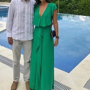 BCBG green maxi dress